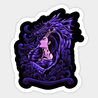 Dragon gril Sticker